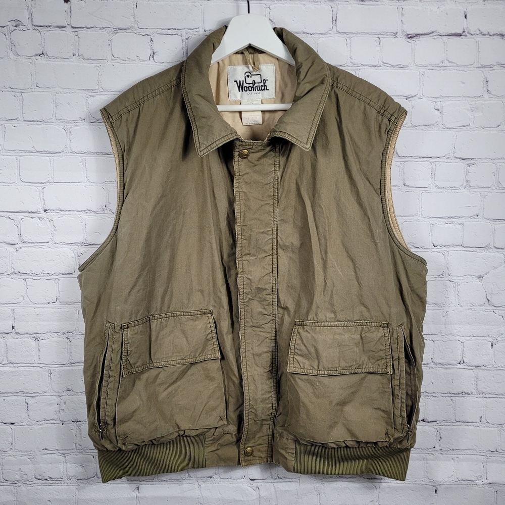 Woolrich Vintage Brown Sleeveless Snap Jacket